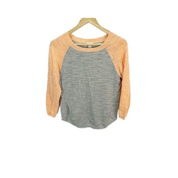 J. Crew Sweaters - J.Crew Crew Neck Linen Sweater  Womens S Gray Orange Knit Lightweight